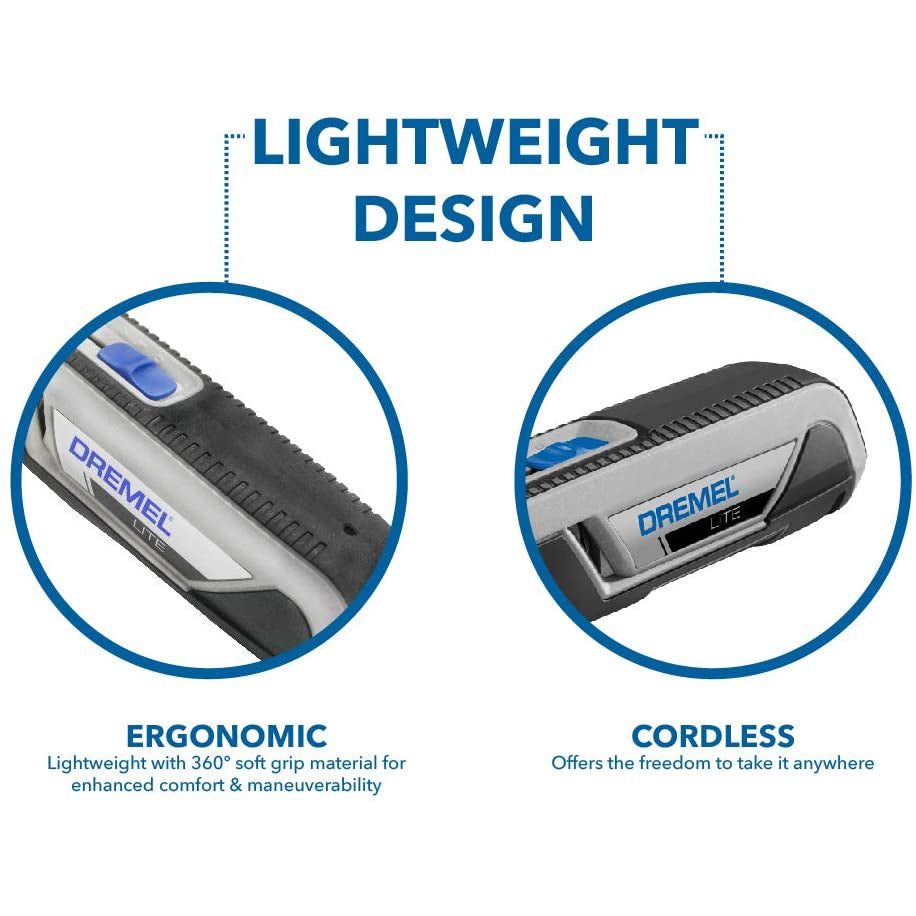 Dremel Lite 7760 N/10A 4V Li-Ion Cordless Multi-Purpose Rotary Tool Kit, USB Charging