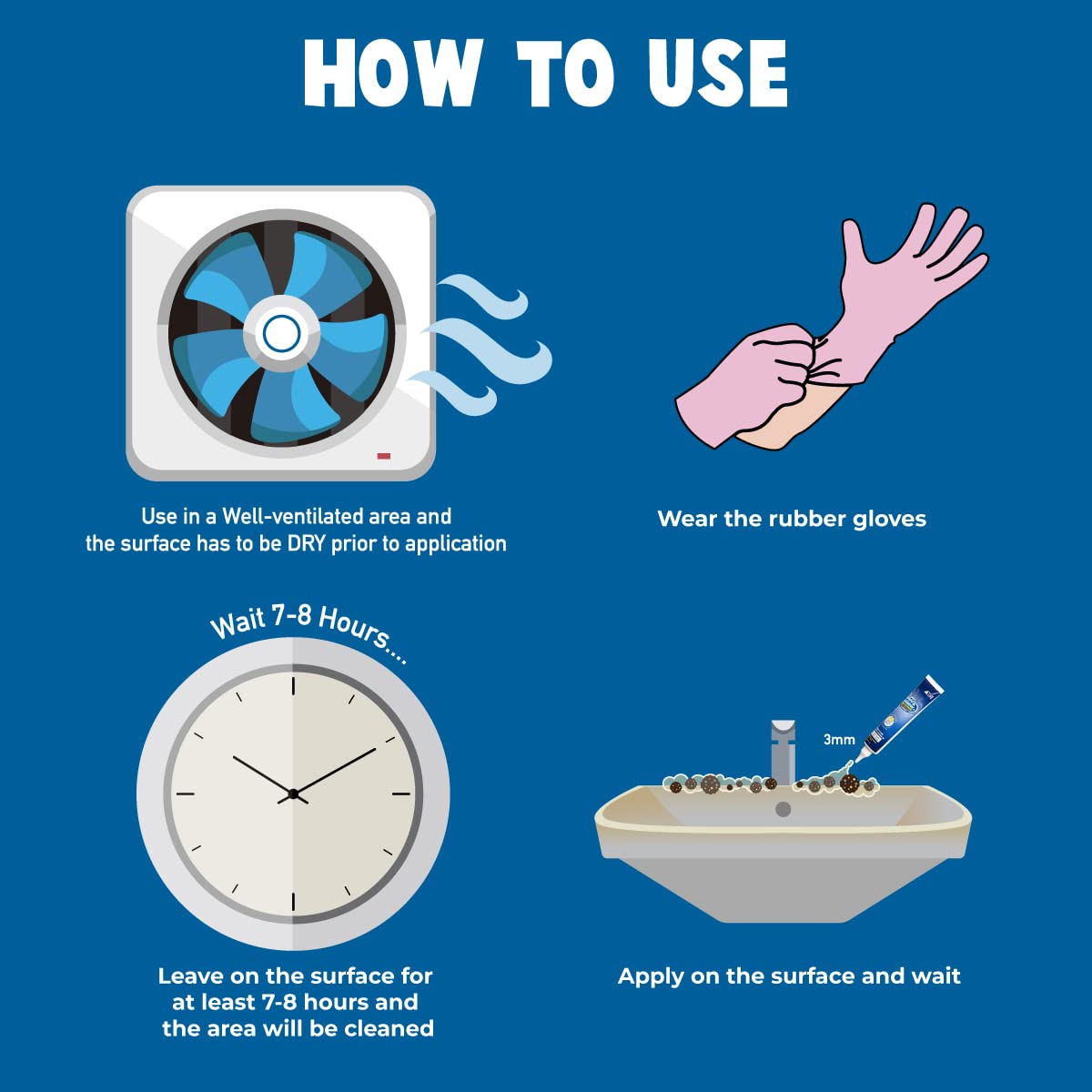 Skylar Life Mold & Mildew Stain Cleaner Remover Gel 150ml / 5 fl oz