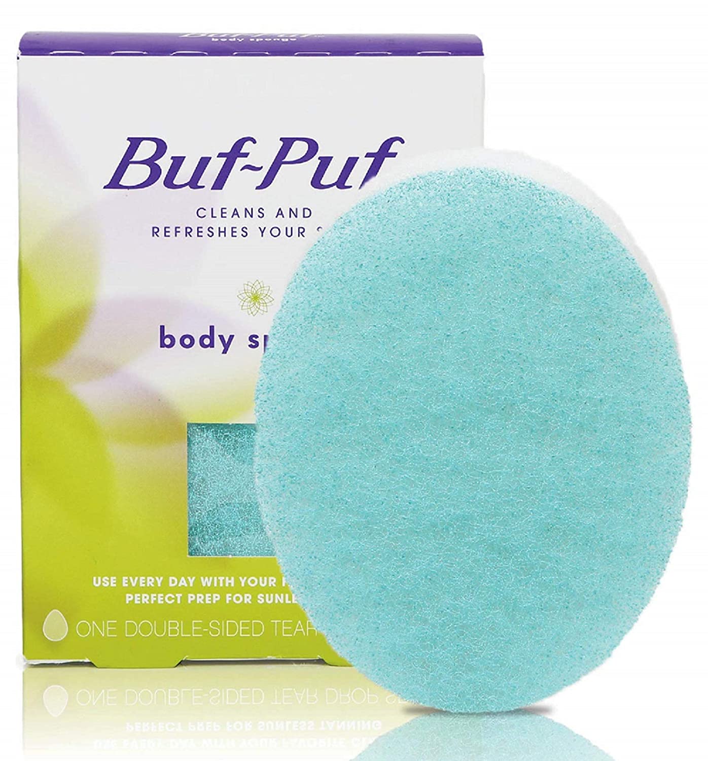Buf-Puf Body Sponge, 1 Double-Sided Tear Drop Sponge