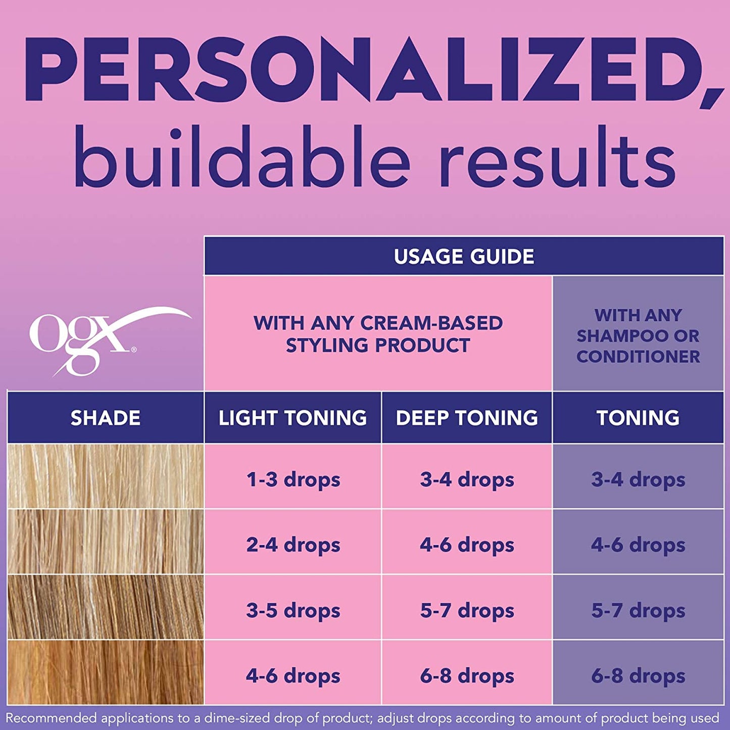 OGX Blonde Enhance + Purple Toning Drops, 4 fl.oz / 118ml