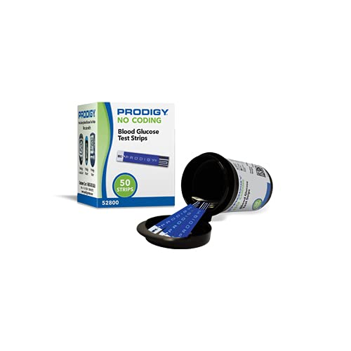 Prodigy No Coding Blood Glucose Test Strips, 50 Strips