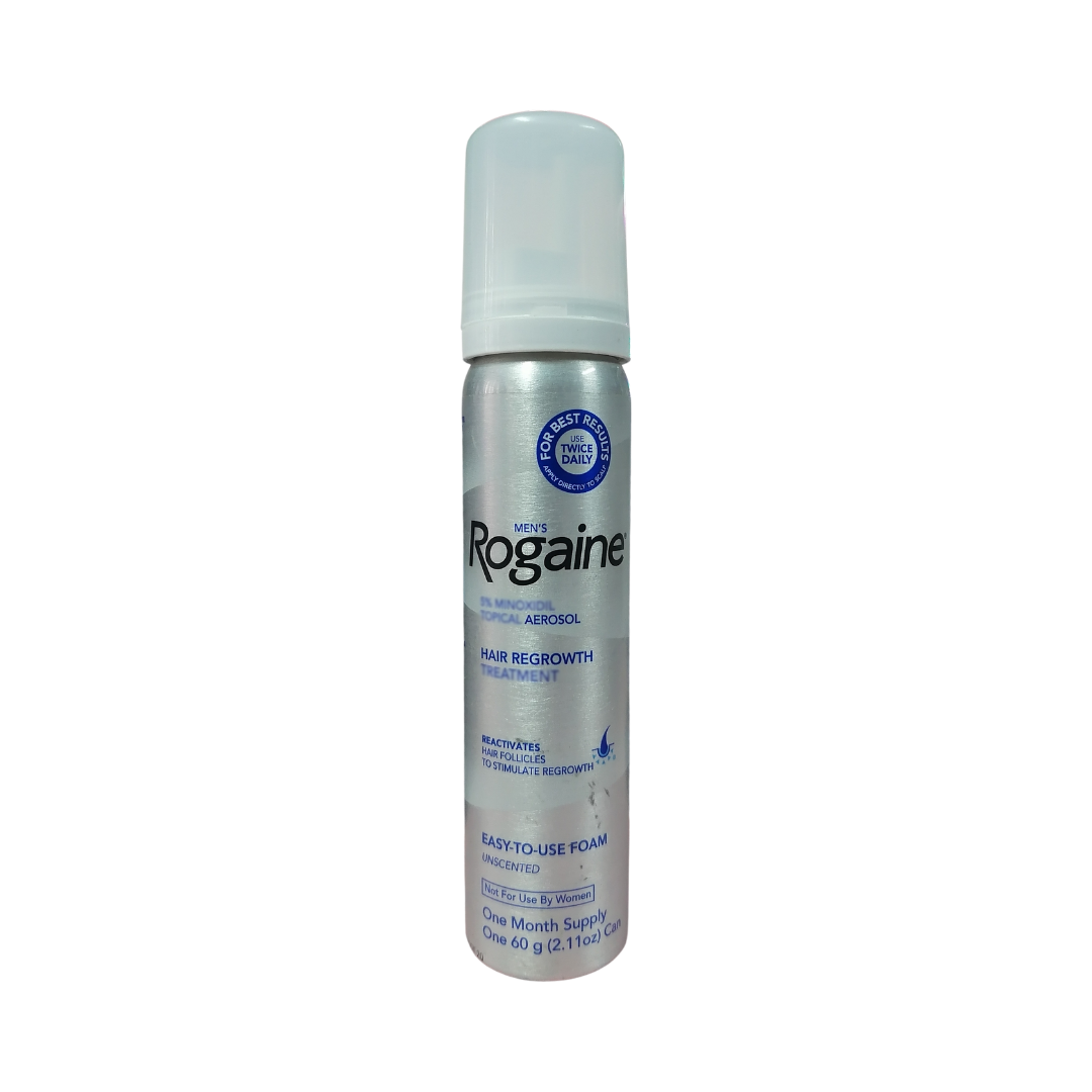 Men's Rogaine Hair Regrowth Unscented Easy-to-Use Foam, 60 g