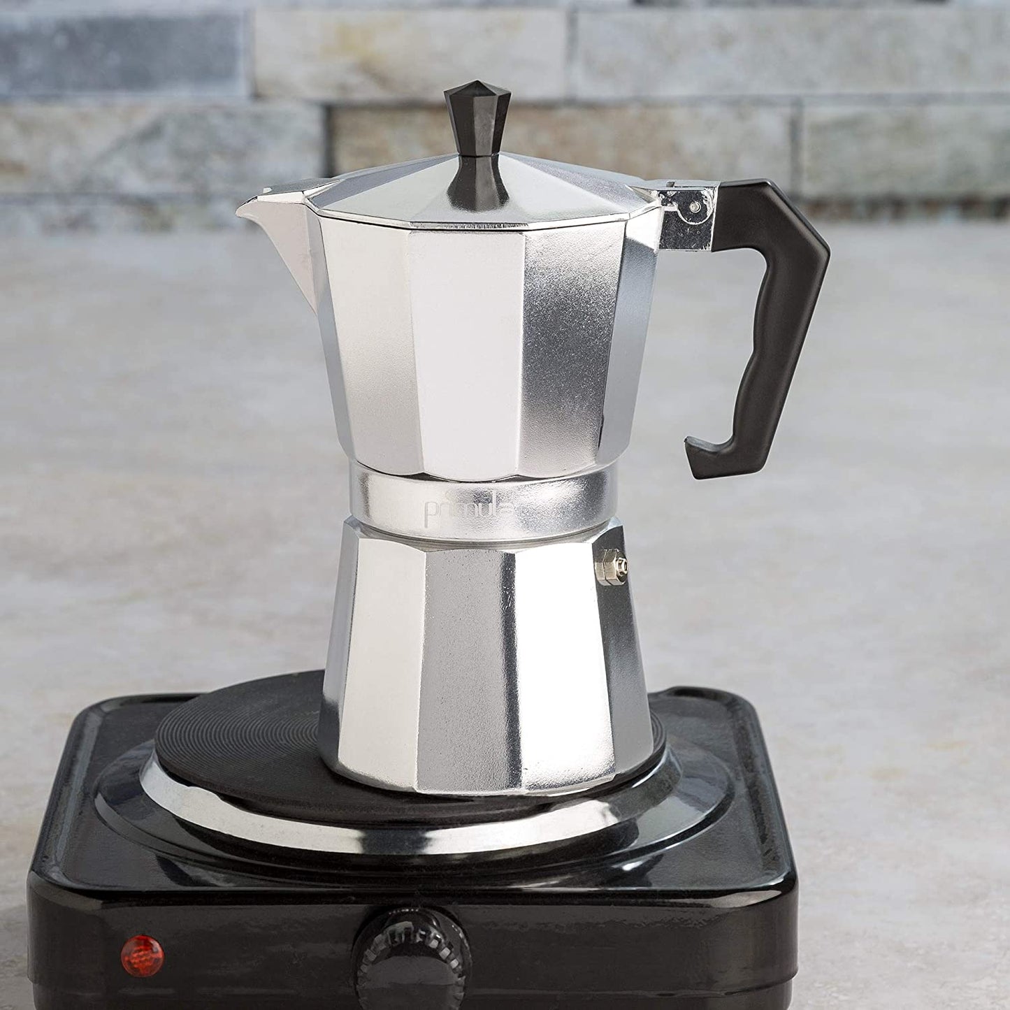 Primula Aluminum Espresso Maker 6-Cup – Italian & Cuban Style, Polished Silver