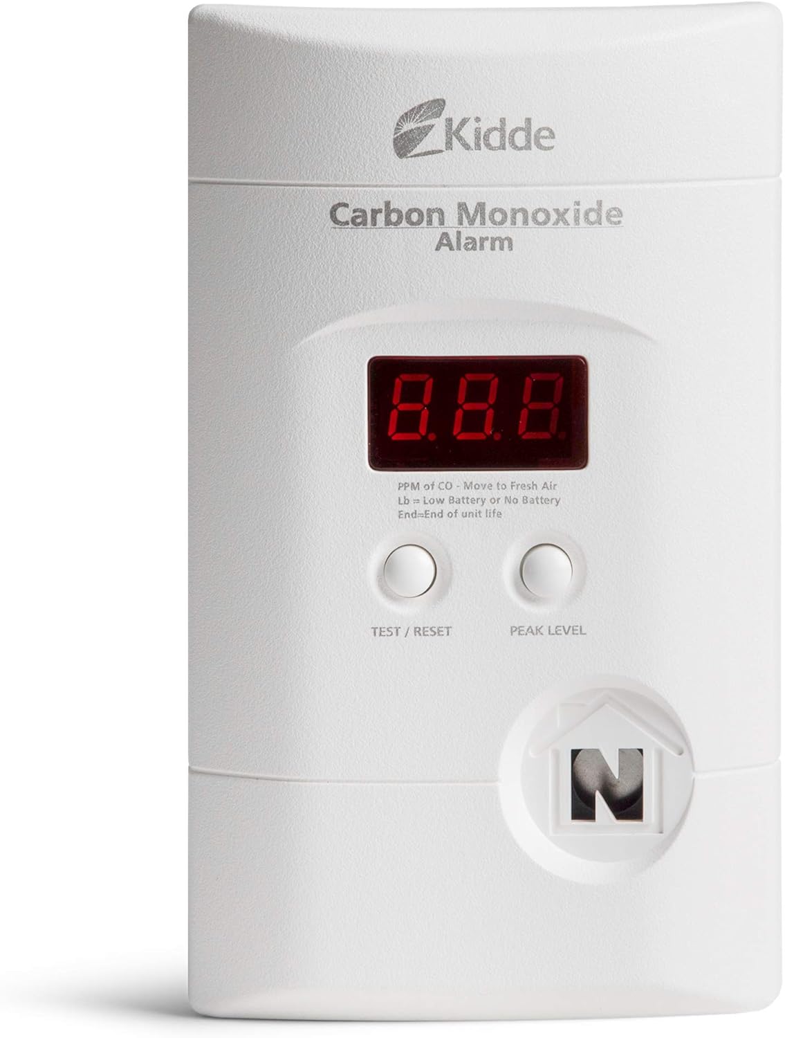 Kidde Carbon Monoxide Alarm Plug-In CO Alarm with Digital Display, KN-COPP-3