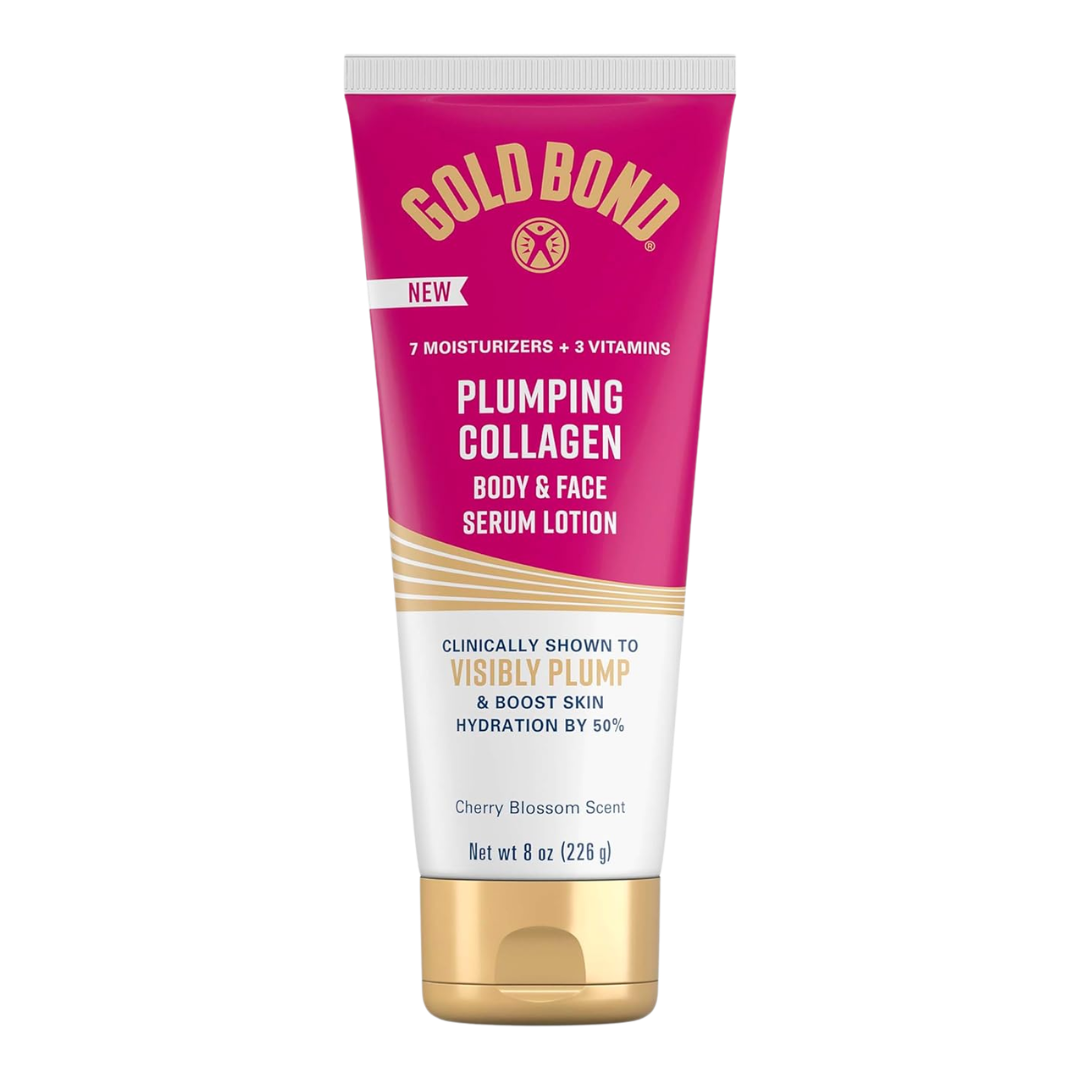 Gold Bond Plumping Collagen Body & Face Serum Lotion Cherry Blossom Scent, 8 oz / 226 g