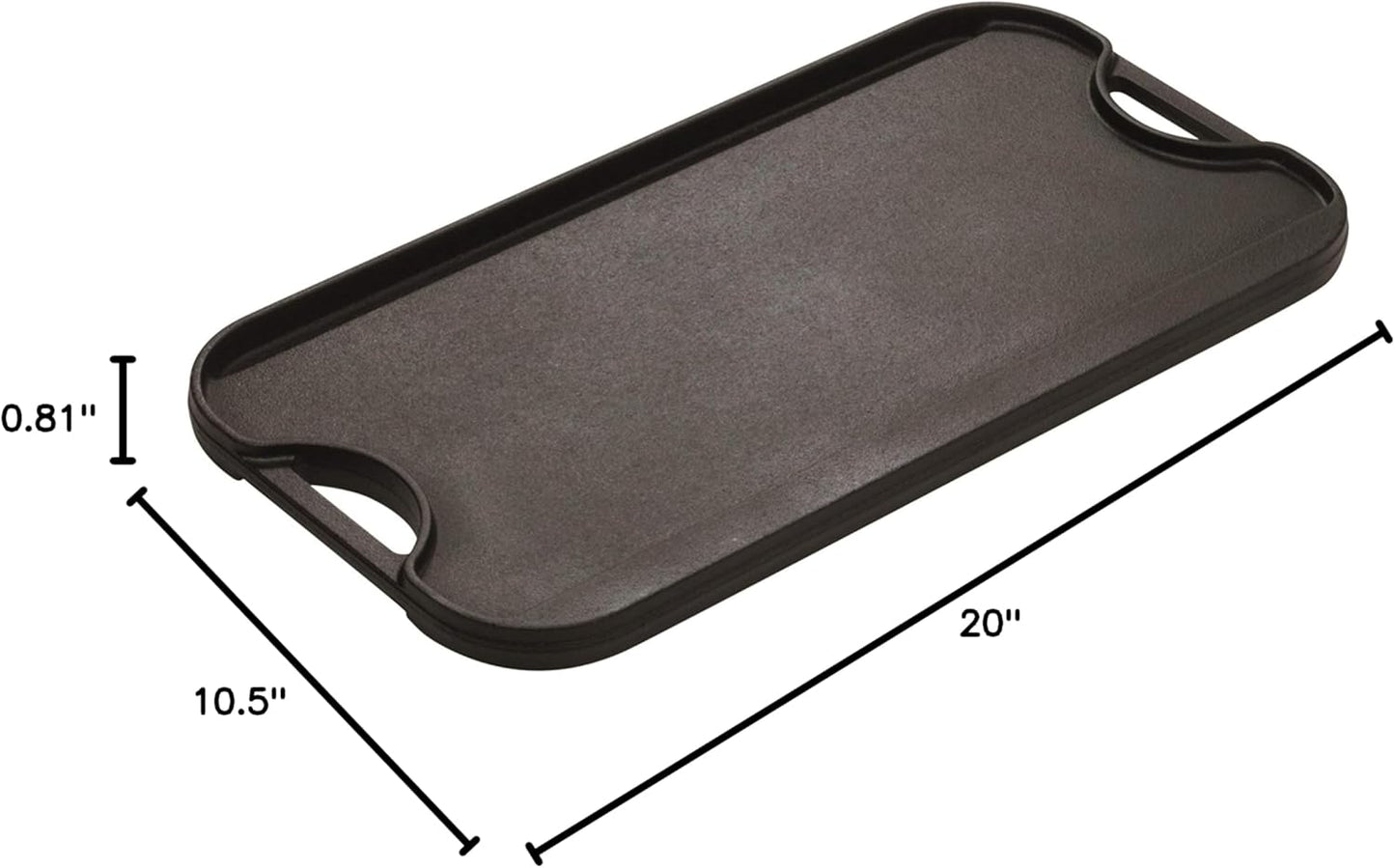 LODGE Cast Iron Reversible Grill/Griddle, 20 X 10.5 Inch