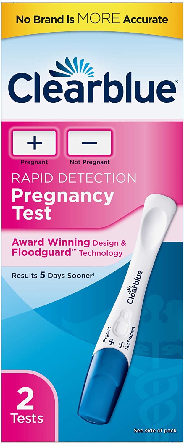 Clearblue Rapid Detection Pregnancy Test, 2 Tests NO BOX