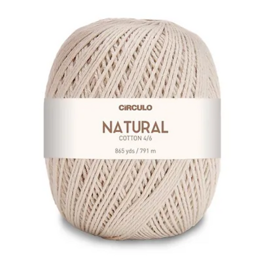 Circulo Yarns NATURAL COTTON 100% Brazilian Virgin Cotton 4/6 Natural 865 yds / 791 m