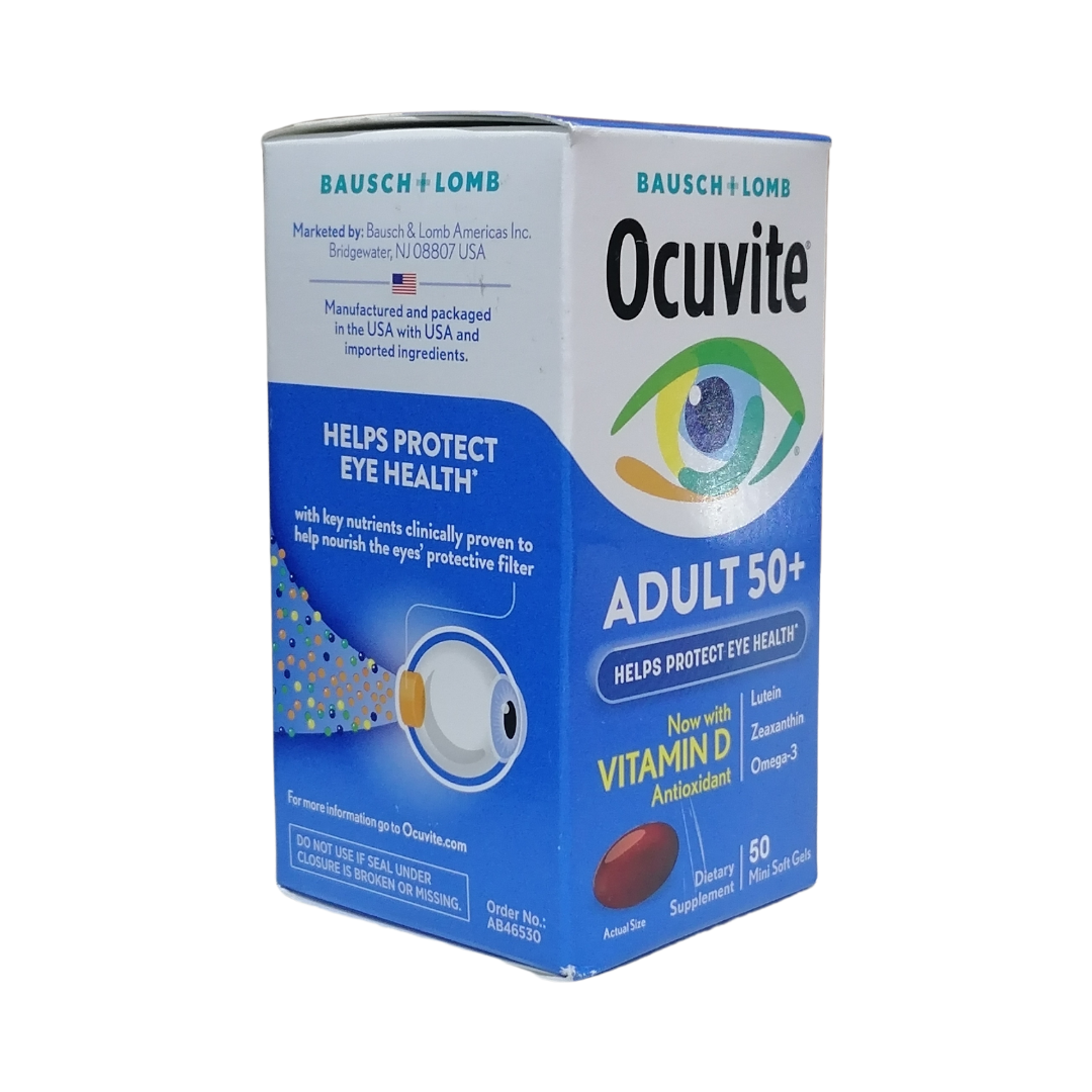 Bausch + Lomb Ocuvite Adult 50+, 50 Mini Soft Gels
