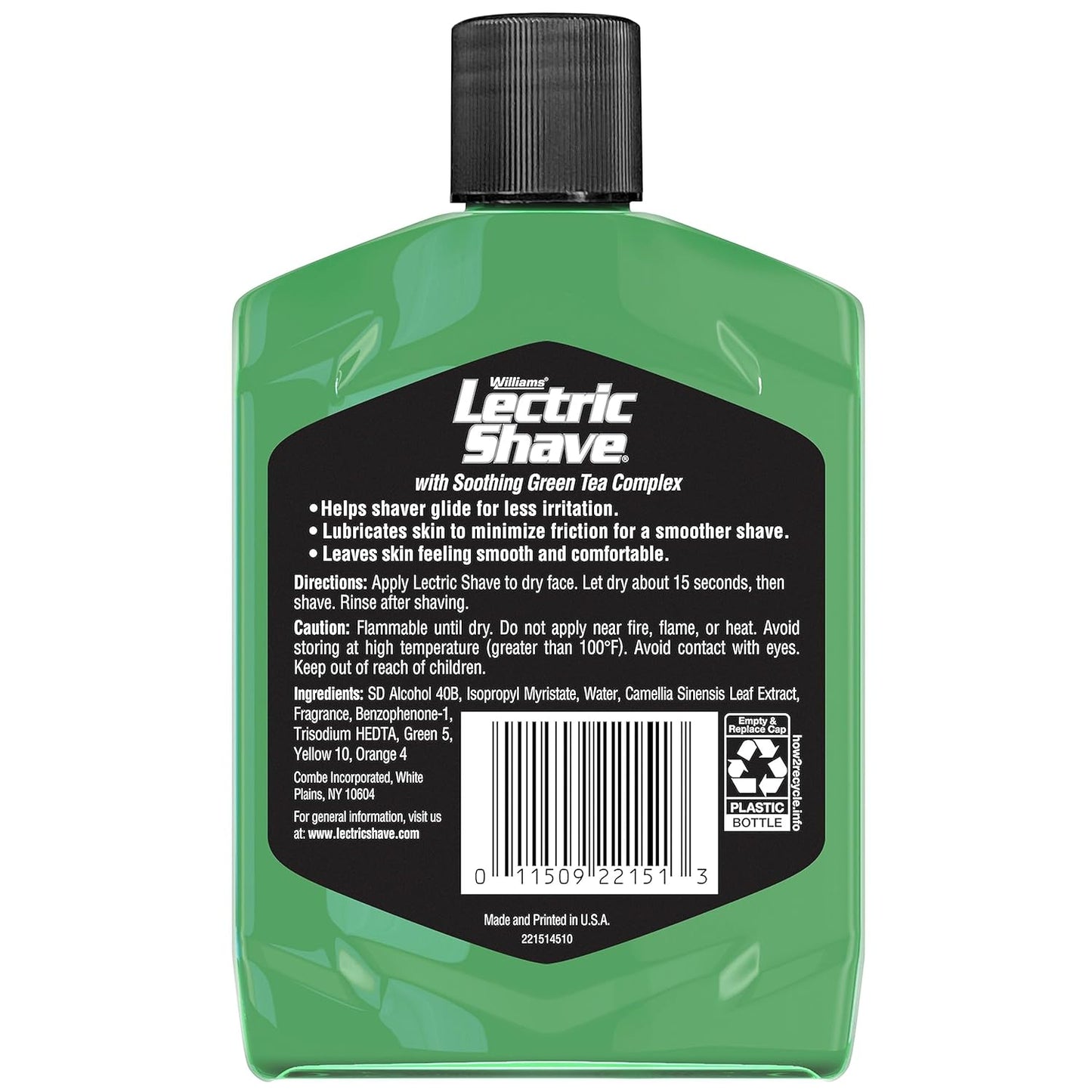 Williams Lectric Shave Electric Razor Pre-Shave 7 fl oz (207ml)