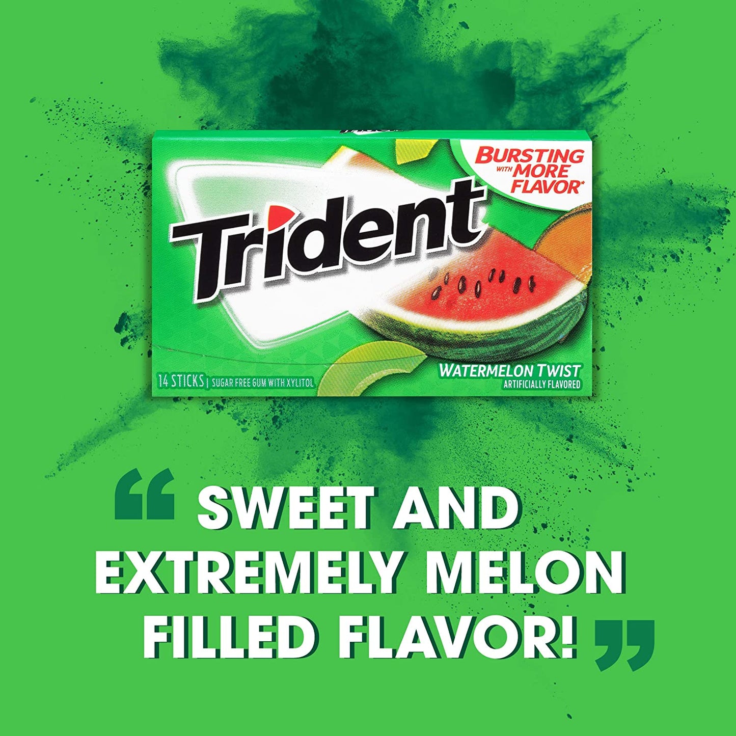 Trident Watermelon Twist Sugar Free Gum with Xylitol, 12 Packs