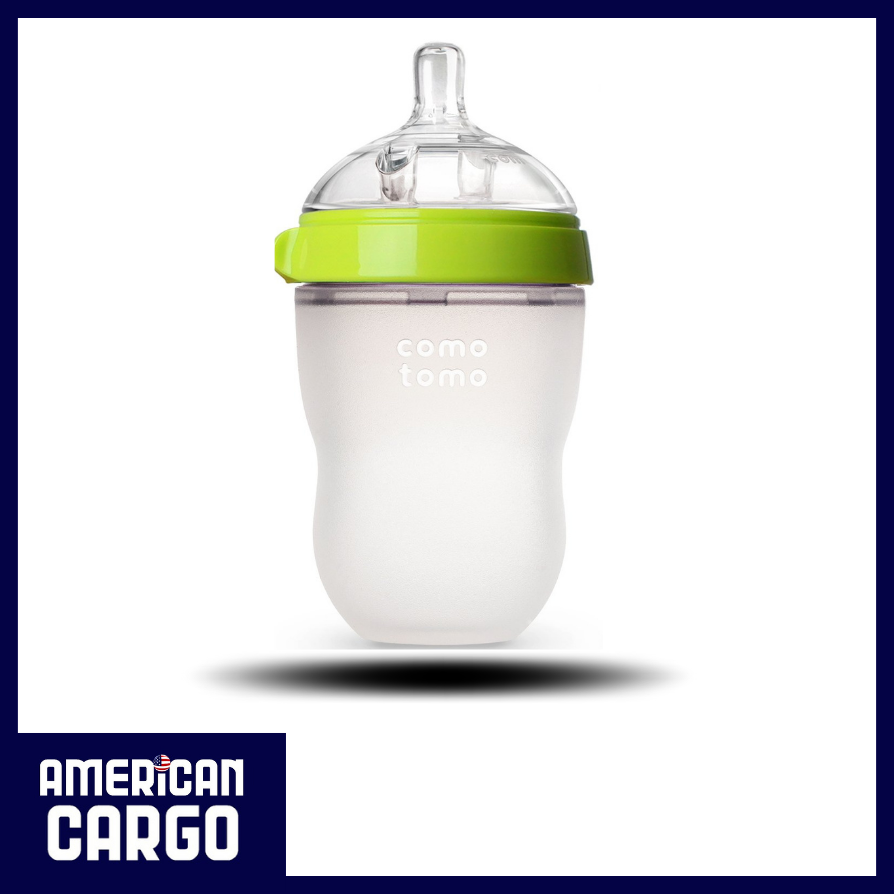 Comotomo 8 Fl Oz Baby Bottle Soft Hygienic Silicone Medium Flow Green 1 Count