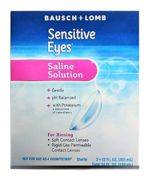 Bausch + Lomb Contact Lens / Sensitive Eyes Saline Solution 24 Fl Oz / 710 ml