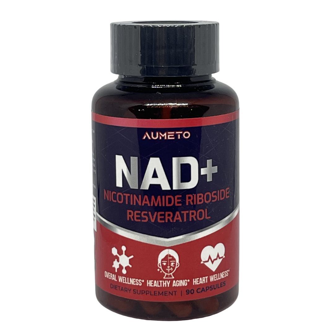 Aumeto NAD+ Nicotinamide Riboside Resveratrol 90 Capsules