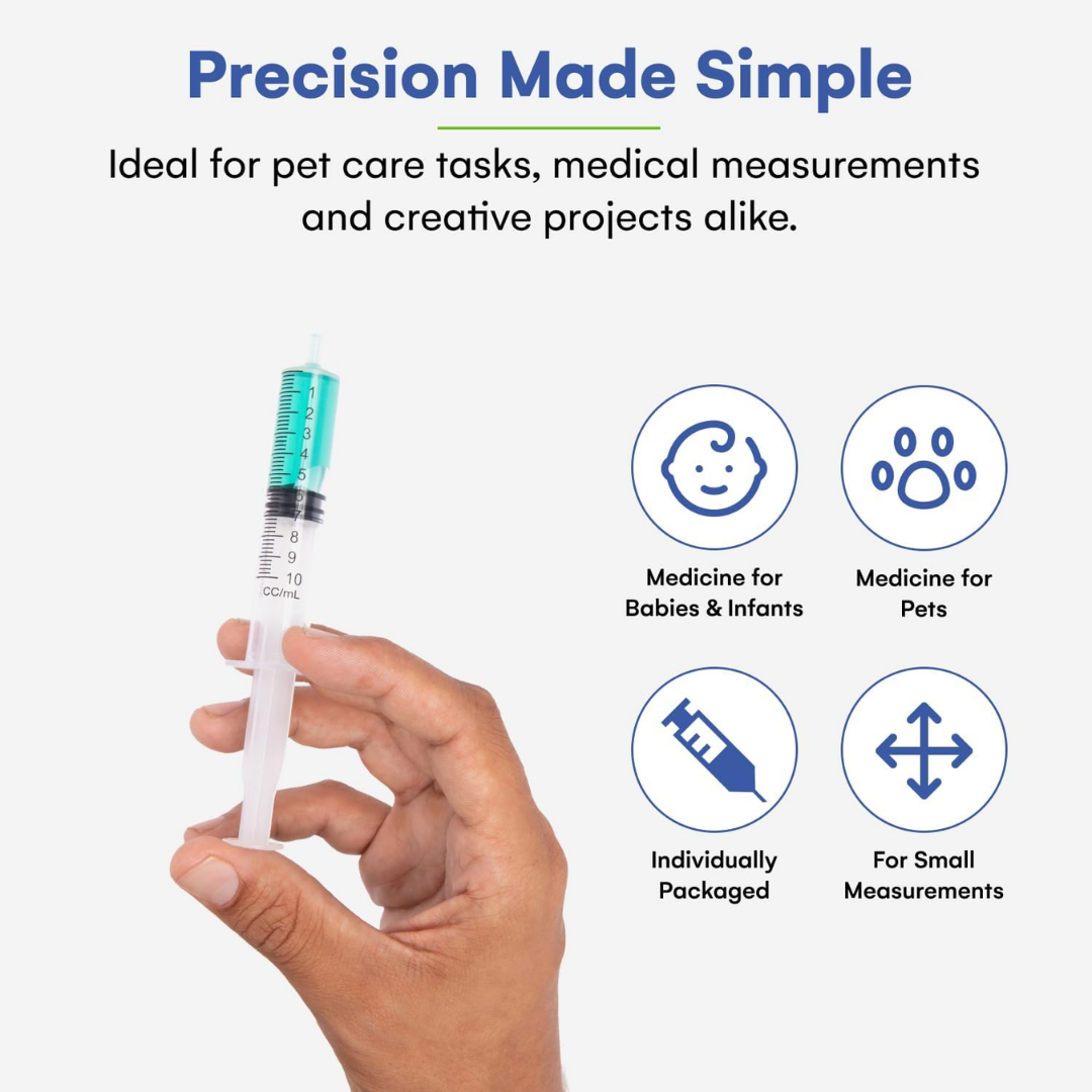 EXPIRY 12/2026 CareTouch Oral Disposable Syringe with Cover 10 ml, 1 Count
