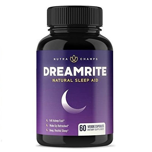 NutraChamps Dreamrite Natural Sleep Aid, 60 Veggie Capsules