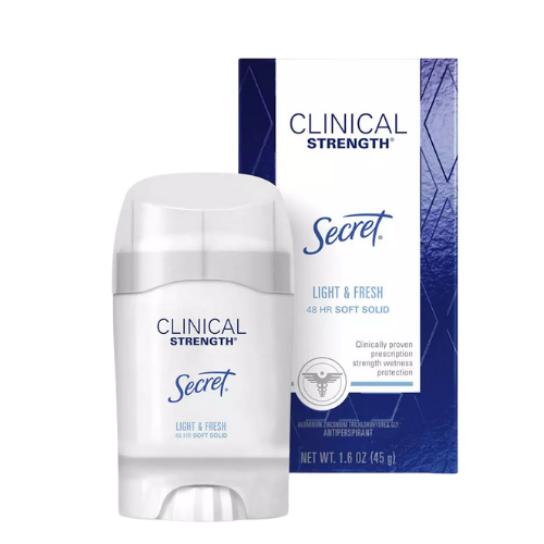 Secret Clinical Strength 48 HR Soft Solid Deodorant, Light & Fresh, 1.6 oz. / 45g