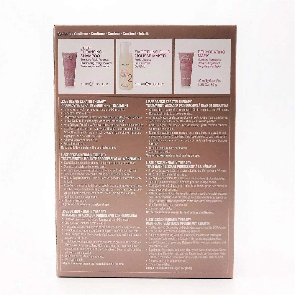 Alfaparf Milano Lisse Design Keratin Therapy Express Straightening / Smoothing Hair Treatment Kit