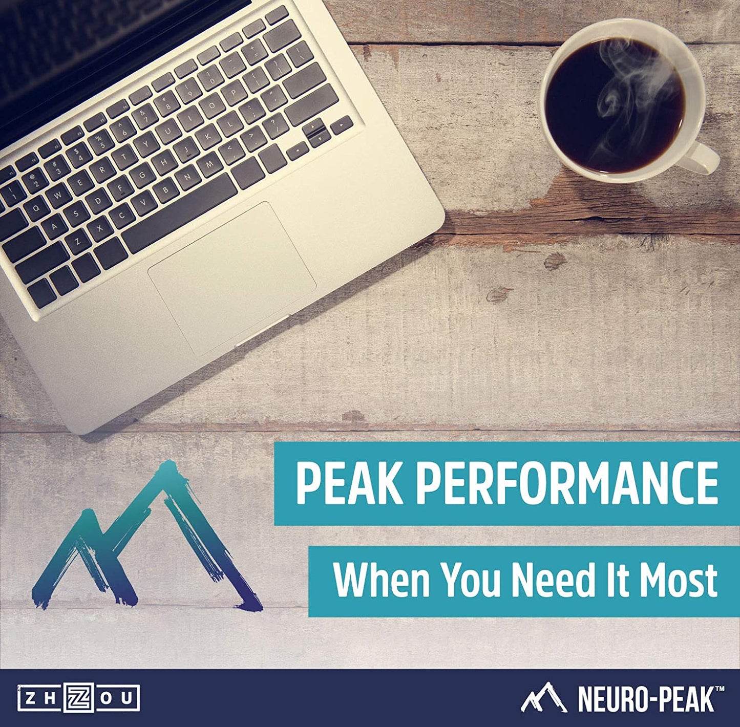 Zhou Neuro-Peak Brain Support Supplement Memory, Focus & Clarity Formula, 30 Veggie Capsules