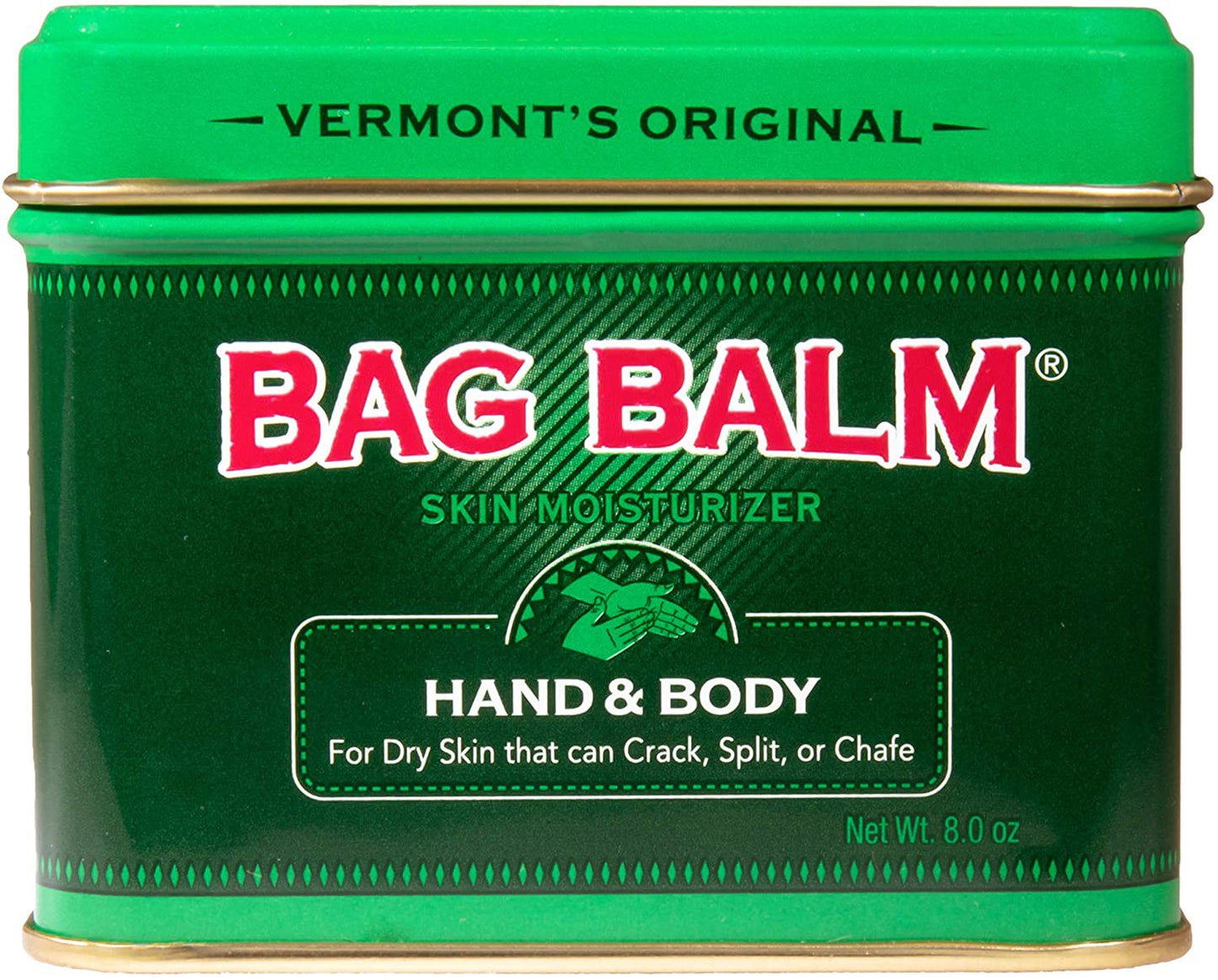 Vermont's Original Bag Balm for Dry Chapped Skin Conditions, 8 oz
