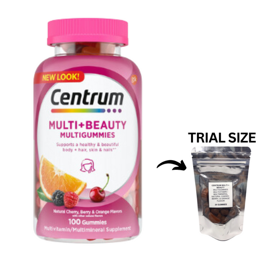 Centrum Multi + Beauty MultiGummies Multivitamin / Multimineral Natural Cherry, Berry, & Orange Flavor 20 Gummies