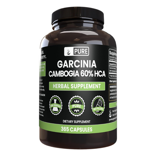 Pure Garcinia Cambogia 60% HCA Herbal Supplement 365 Capsules