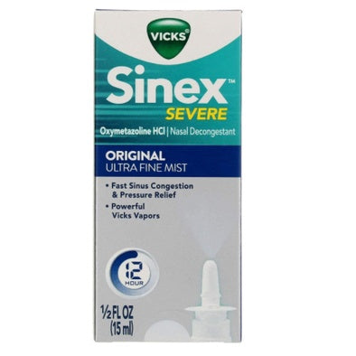 Vicks Sinex Severe Original Ultra Fine Mist Nasal Spray, 1/2 fl.oz / 15ml