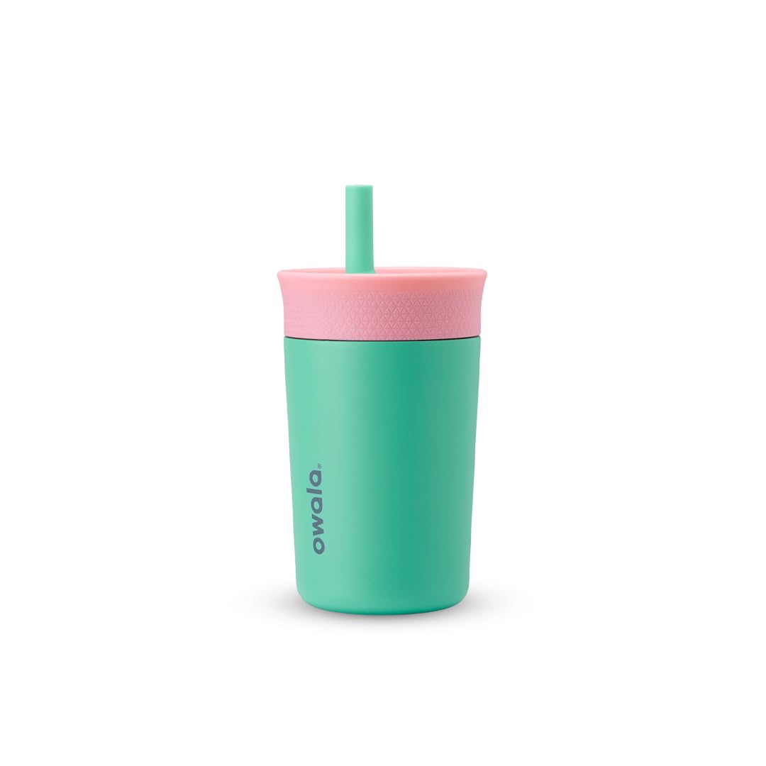 Owala Kids Insulation Stainless Steel Tumbler with Flexible Straw, 12 Oz
