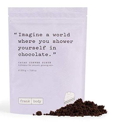 Frank Body Cacao Coffee Scrub, 7.05oz / 200g (Smoothens And Moisturize Skin)