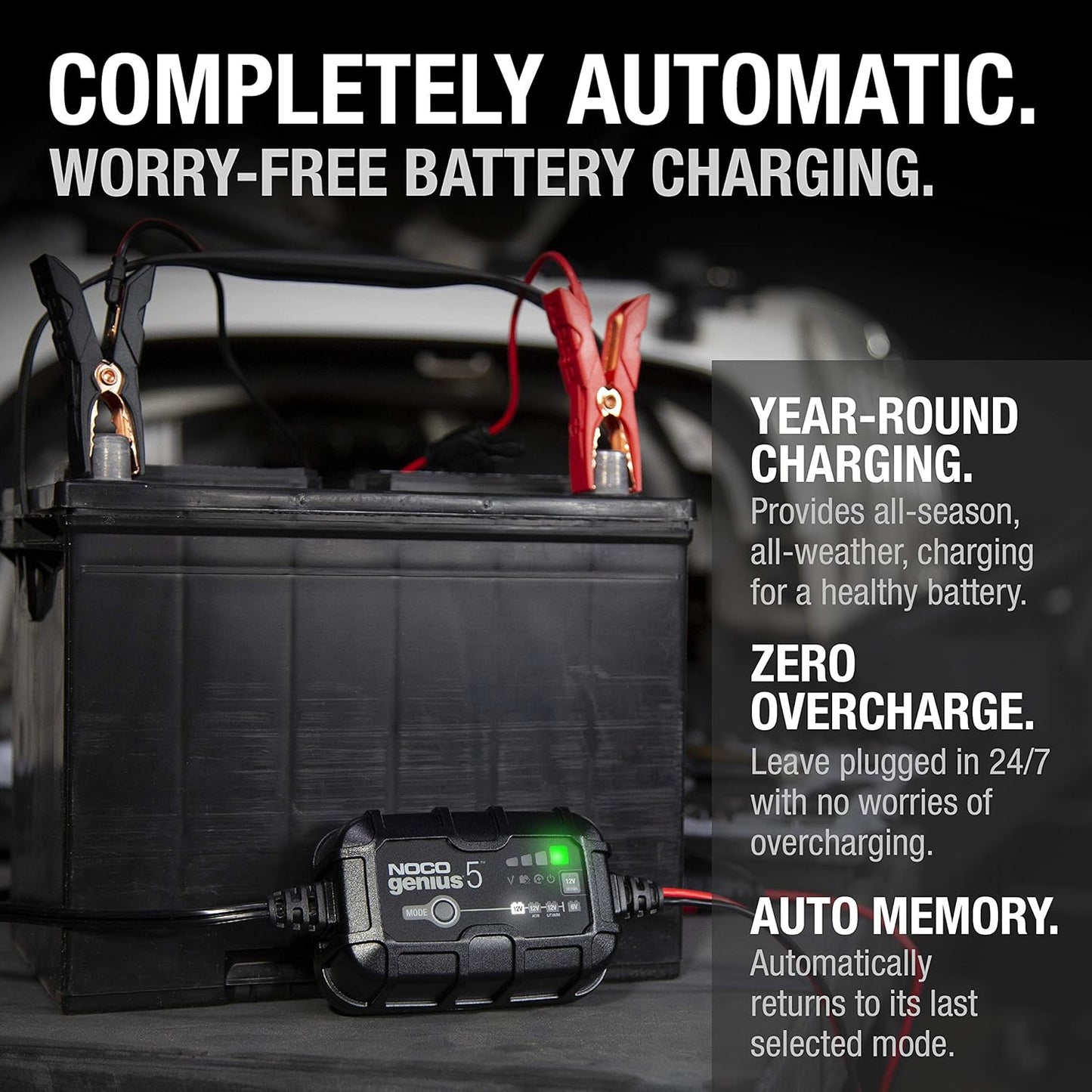 Noco Genius 5 Battery Charger + Mainterner 6v & 12V 5A