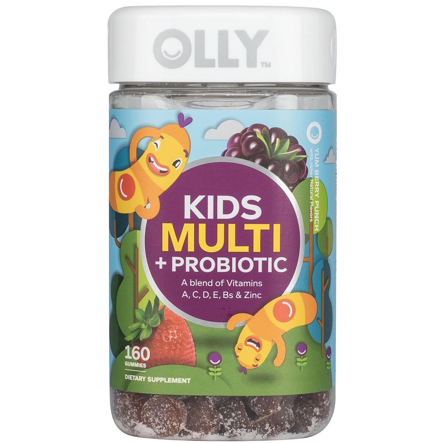 Olly Kids Multi + Probiotic Yum Berry Punch Vitamin, 160 Gummies