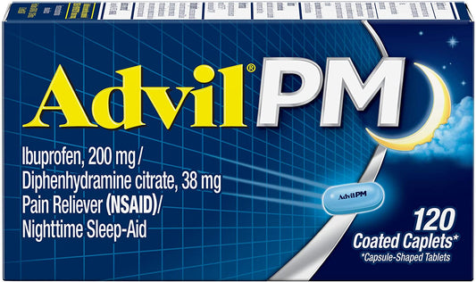 Advil PM Reliever/Nighttime Sleep Aid Coated Caplet (120 Count)
