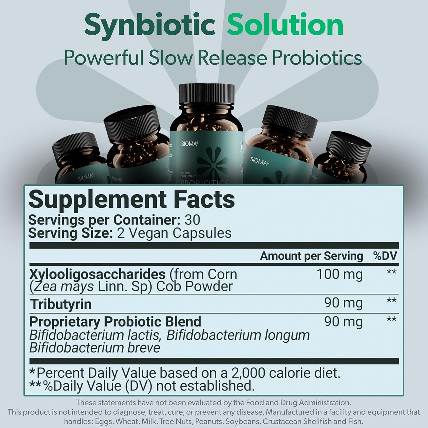 Bioma Probiotics Dietary Supplement, 60 Vegan Capsules