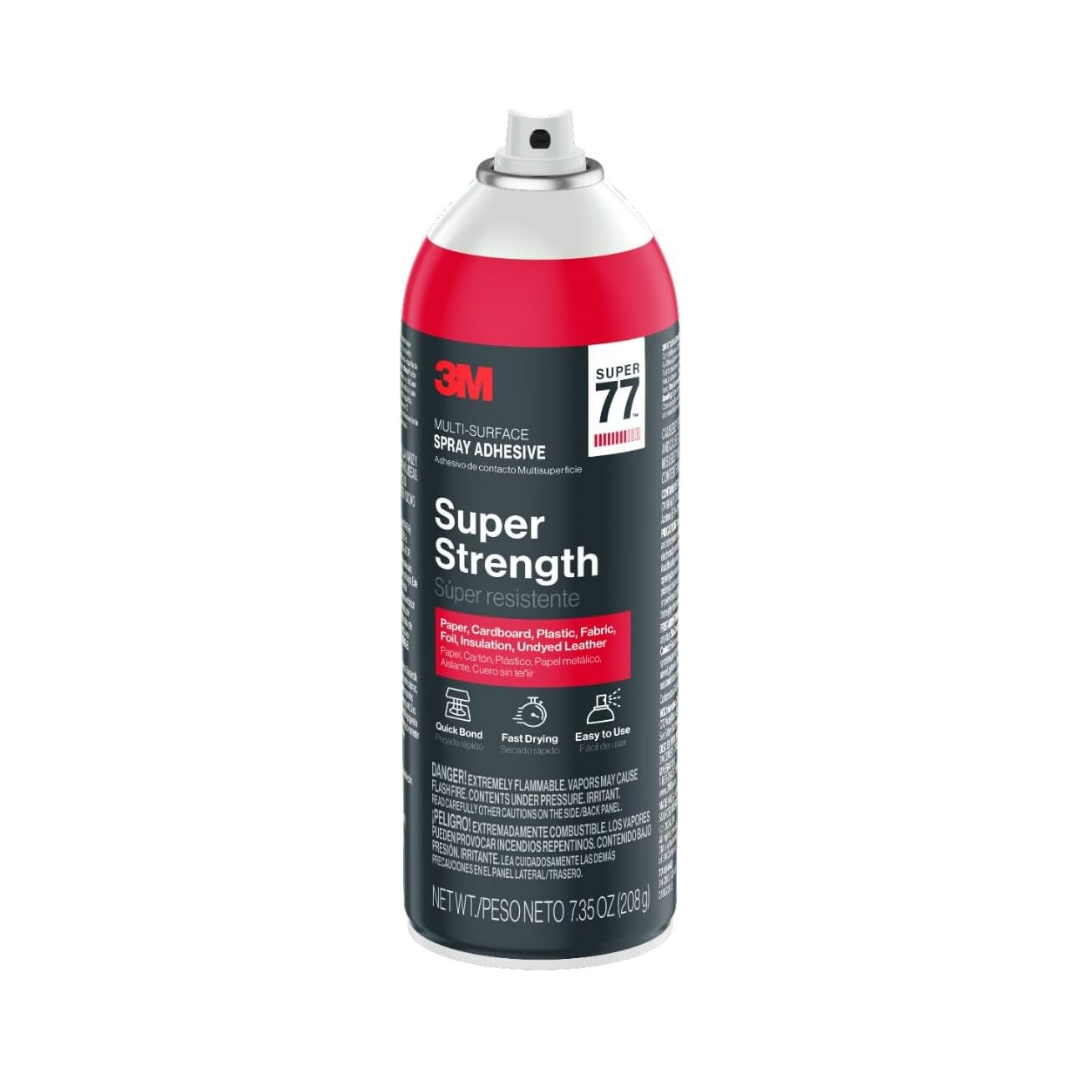 3M Super Strength 77 Multi-Surface Spray Adhesive, 7.35 oz / 208 g