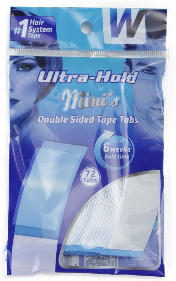 Walker Tape Ultra Hold Minis, Tape Strips for Lace Wigs & Toupees 72 Tabs