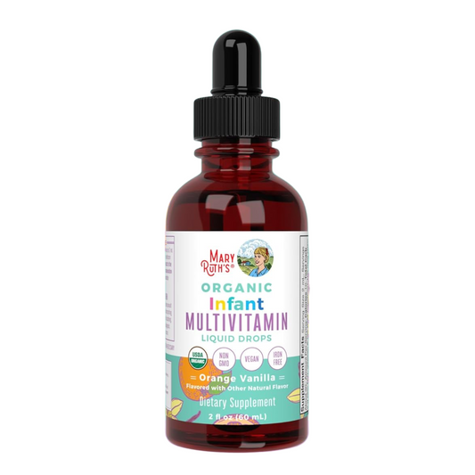 Mary Ruth's Organic Iron Free Infant Multivitamin for Overall Health Orange Vanilla, 60 ml / 2 fl oz