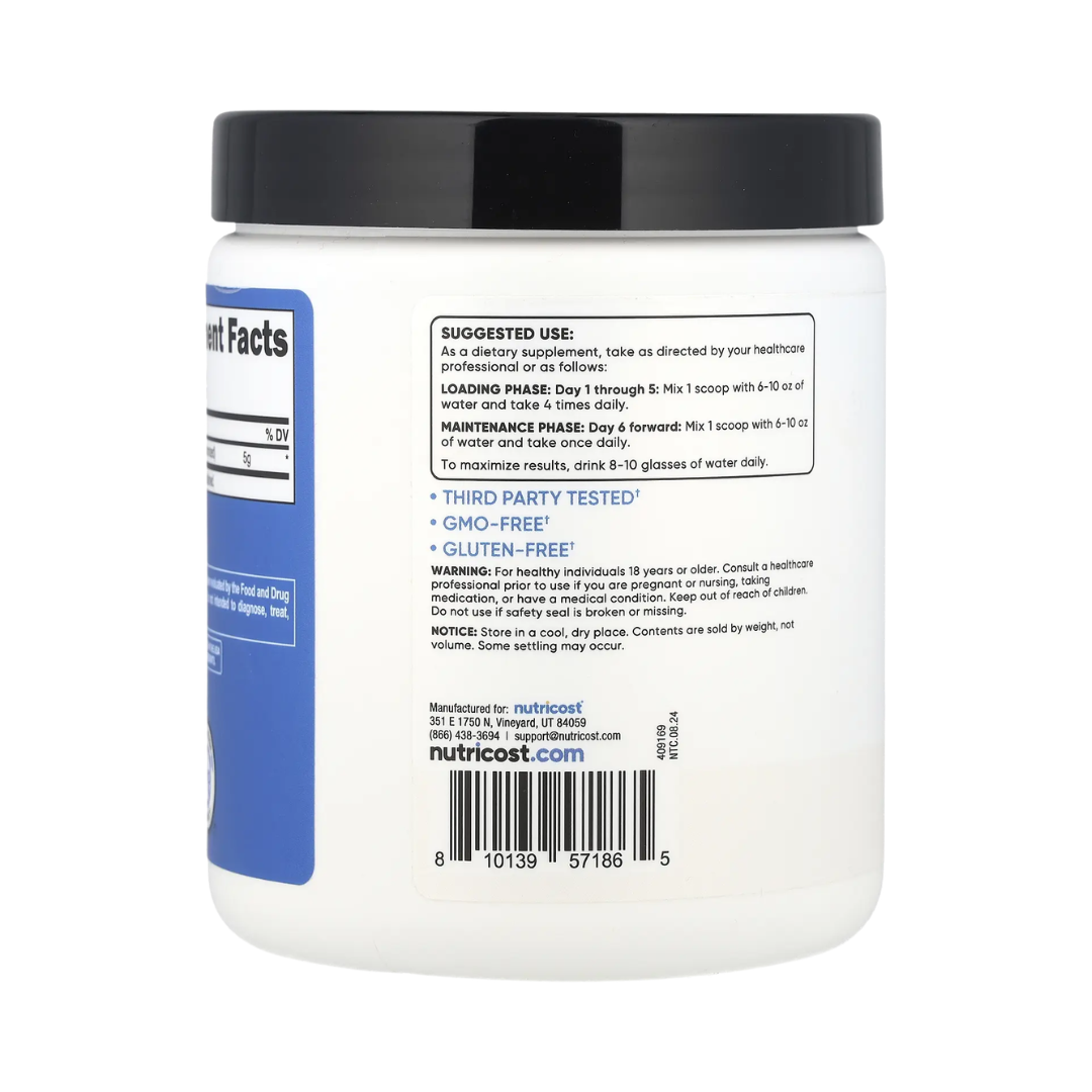 Nutricost Creatine Monohydrate Unflavored Powder, 10.7 oz / 300 g