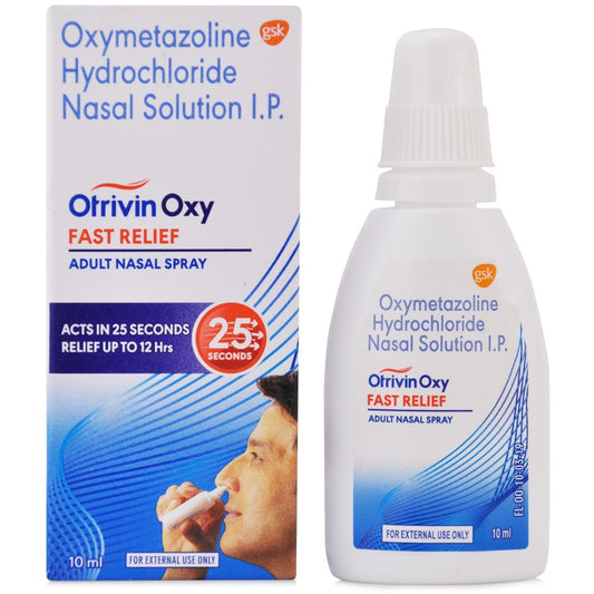 Otrivin Oxy Fast Relief Adult Nasal Spray 12HR Relief, 10 ml (NO BOX)
