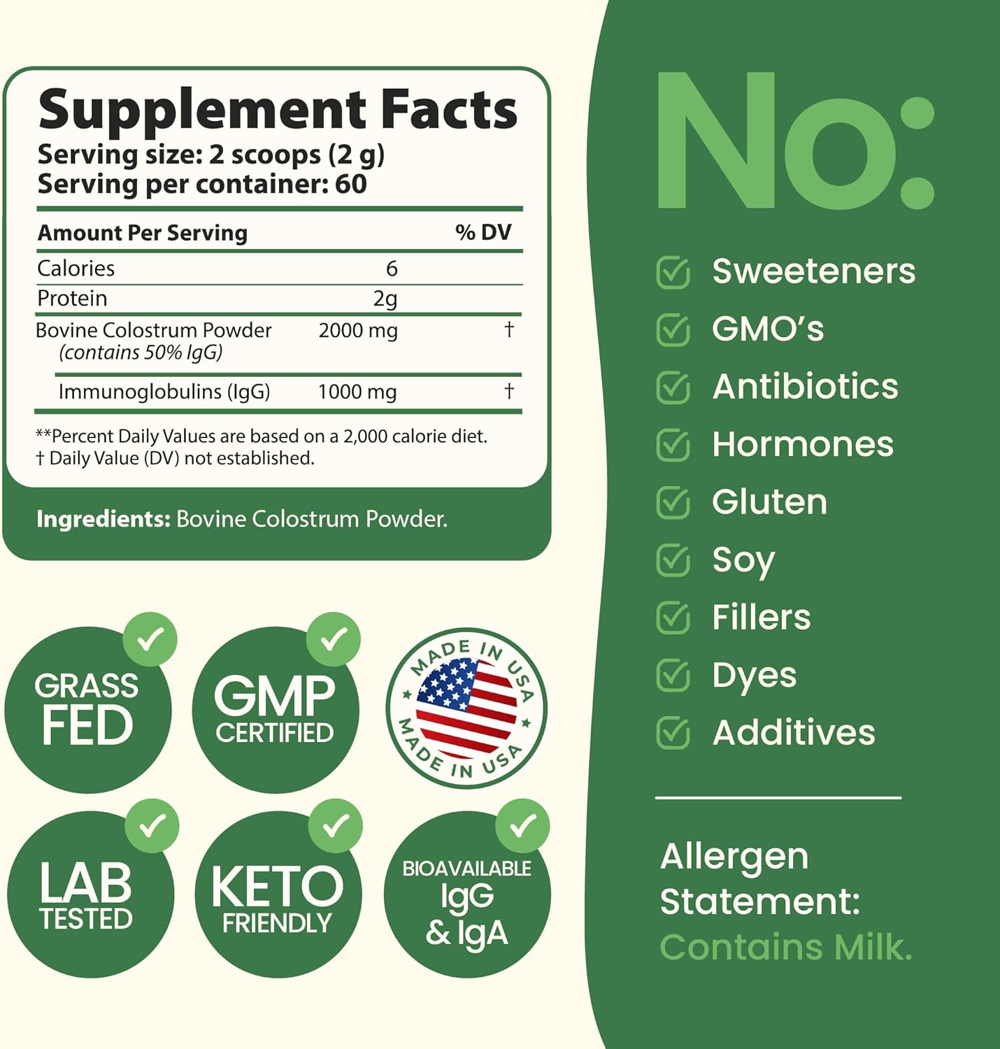 Immerge Health Super Colostrum Unflavored Powder, 4.23 oz