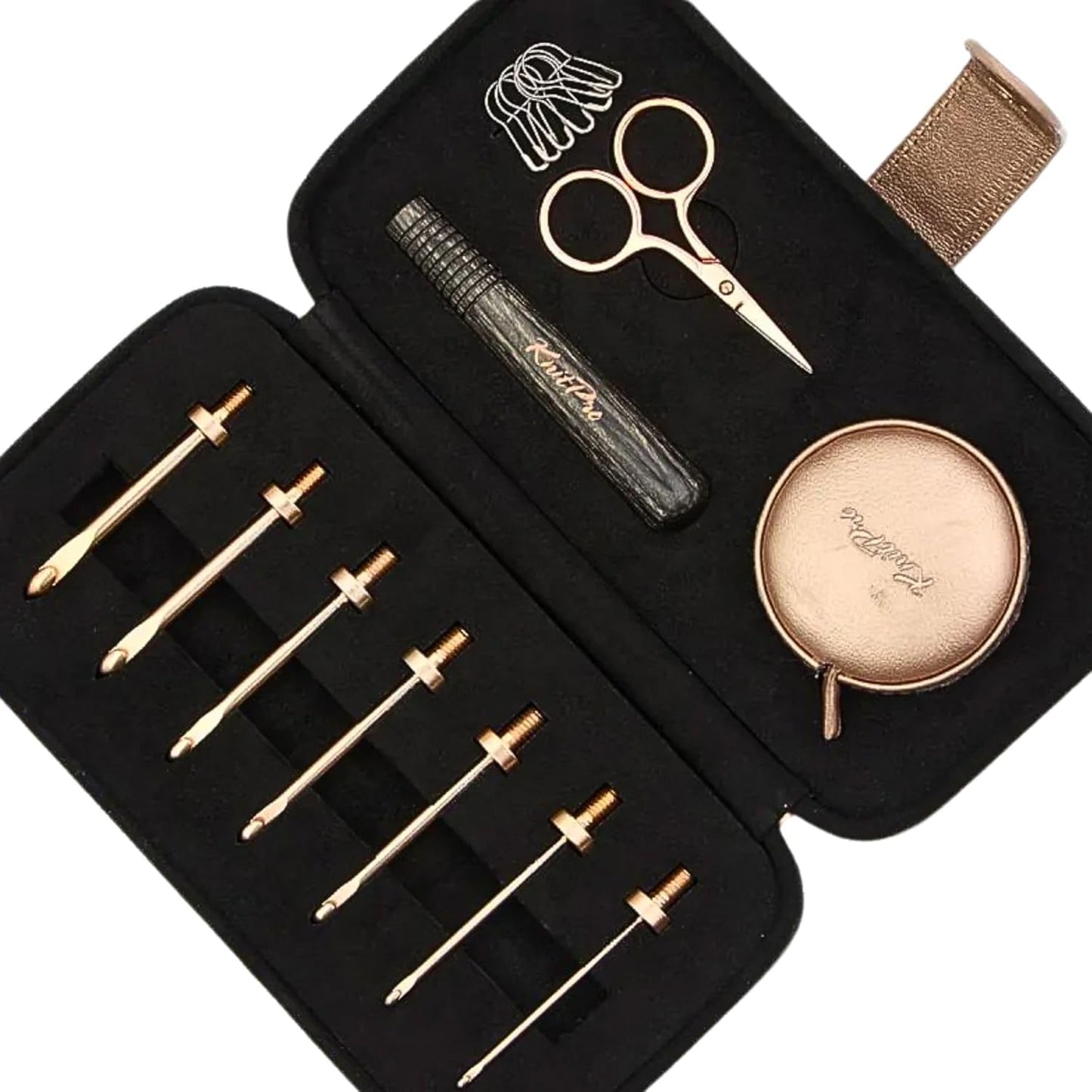 KnitPro Oasis Rose Gold Interchangeable Crochet Hooks Set