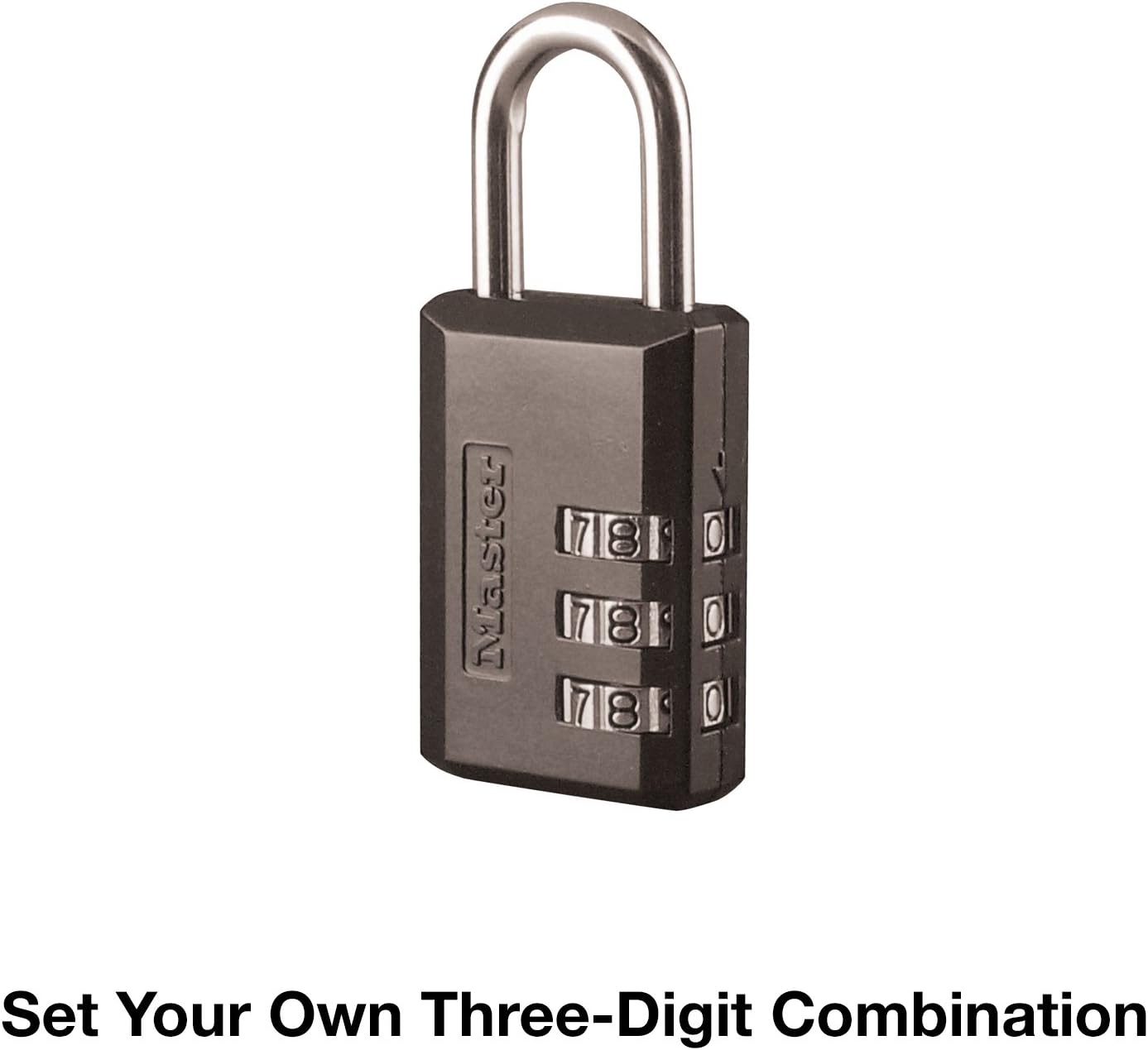 Master Lock Black Combination Padlock With Customizable 3 Digit Code ( 647D )