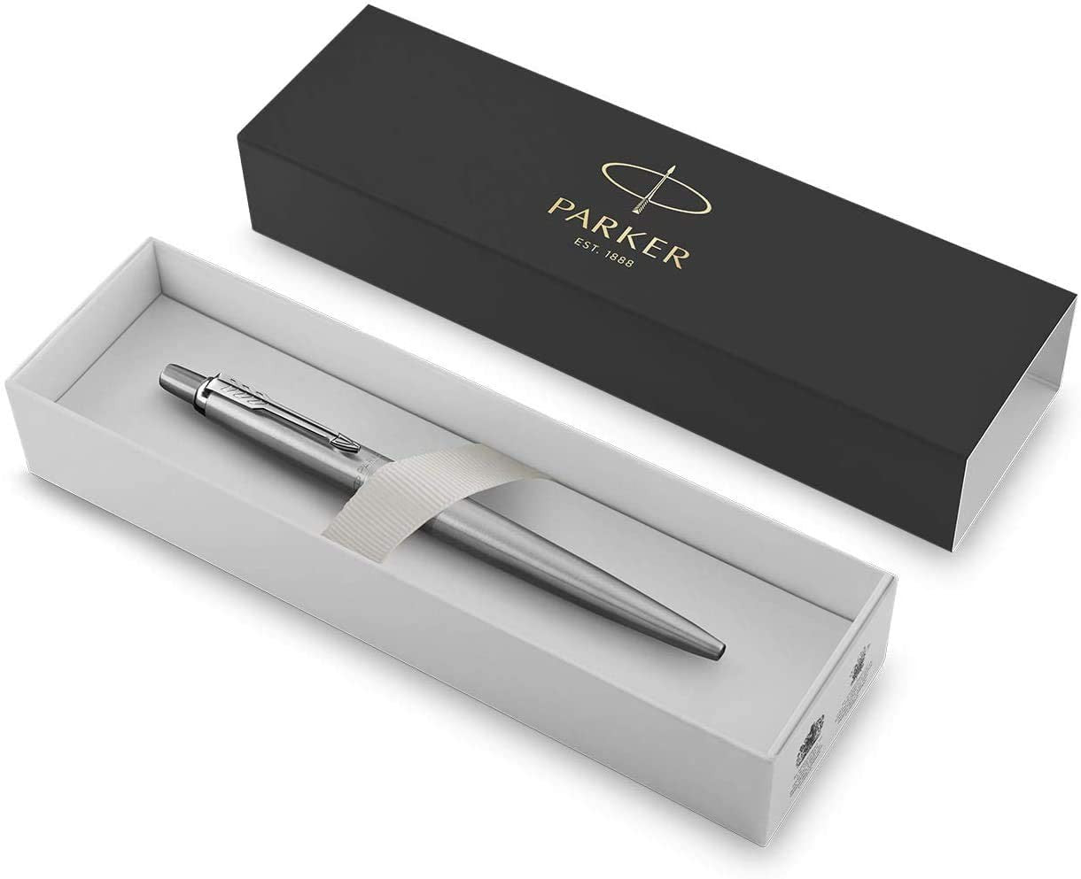 Parker 1953170 Jotter Stainless Steel GT Ballpoint Pen, Blue Ink