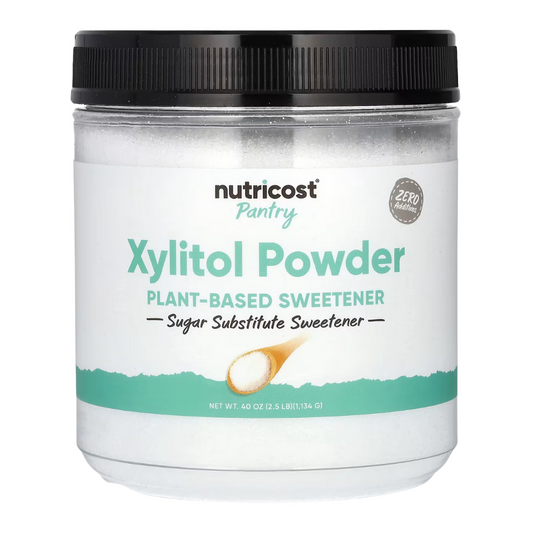 Nutricost Xylitol Powder Plant-Based Sugar Substitute Sweetener 40.5 oz / 1134g