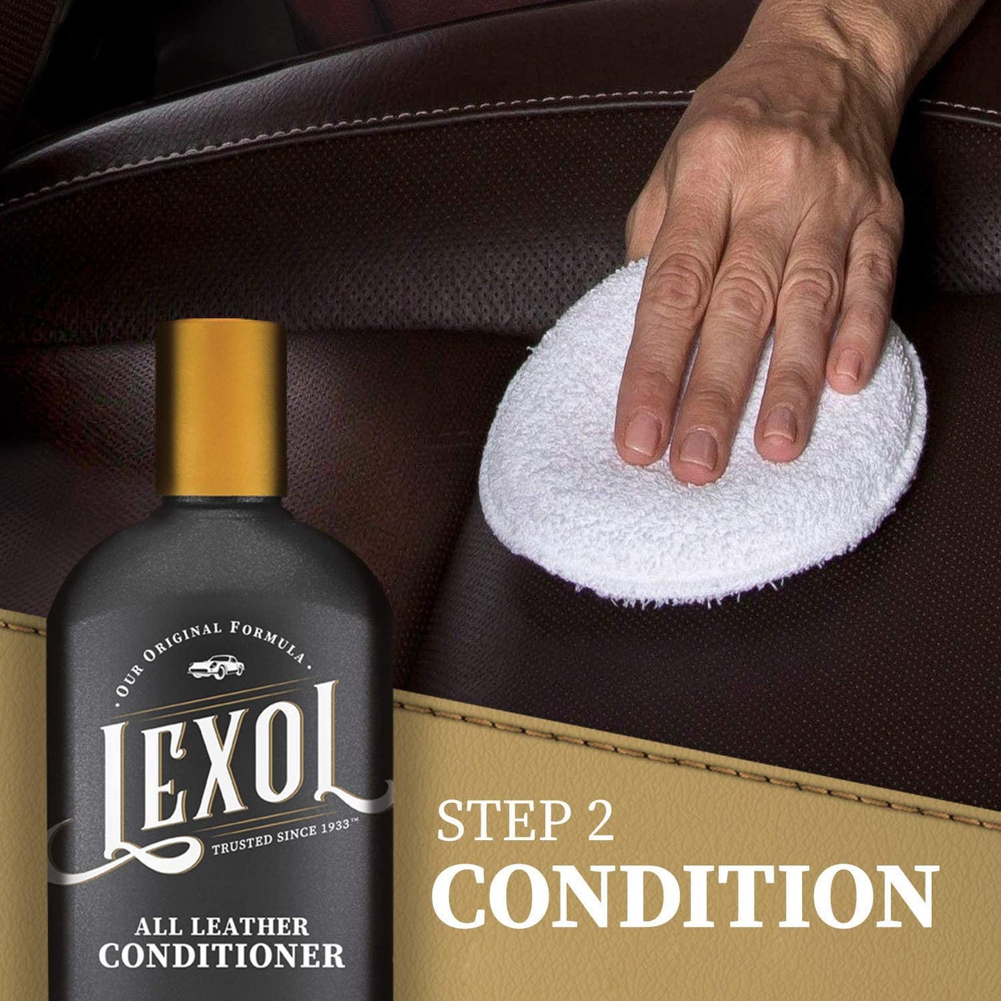 Lexol Complete Two-Step Leather Regimen Care Kit, Conditioner & Cleaner, 500 ml (NO BOX)
