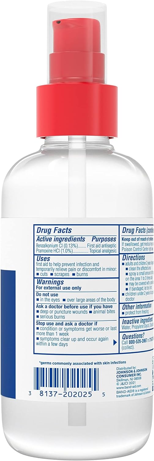 Band-Aid Antiseptic Cleansing Spray 8oz (237ml)