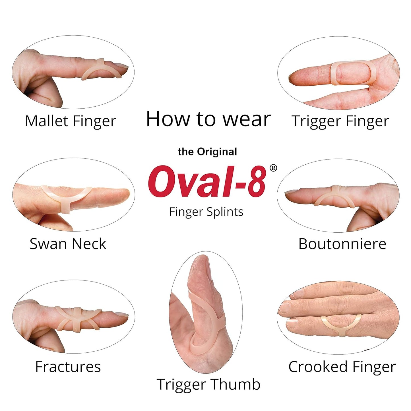 Oval-8 Finger Splints Support for Arthritis SIZE 10 (1 Count)