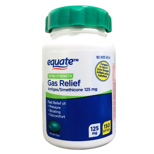 Equate Extra Strength Gas Relief 125mg, 150 Softgels
