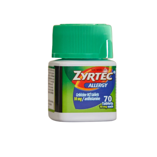 Zyrtec 24 Hours Allergy Relief Tablets, 10mg, 70 Counts