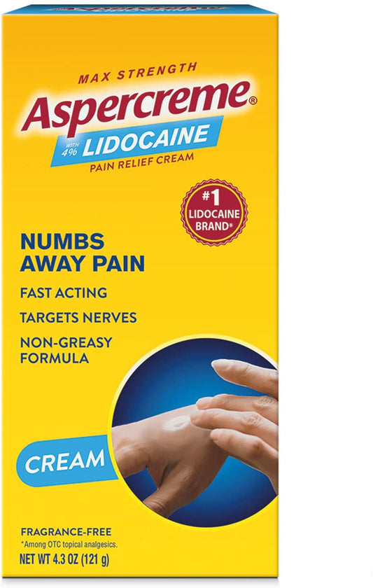 Aspercreme Maximum Strength Numbs Away Cream - 4.3 oz. /121g