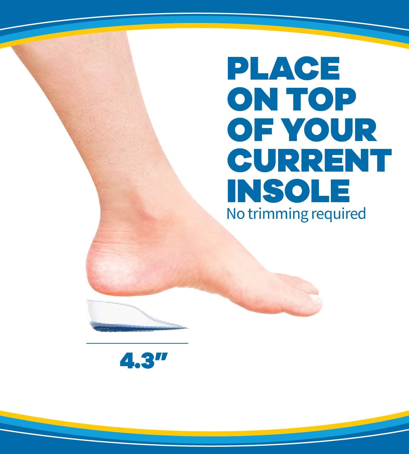 Dr. Scholl's Massaging Gel Heel Cups Absorb Shock All Day & Relieve Heel Pain One Pair